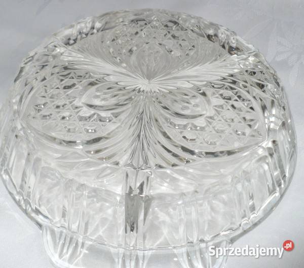 patera trójdzielna taca na słodycze kryształ PRL podlaskie Suwałki