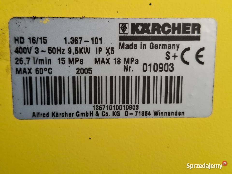 Myjka Karcher HD 1615 Gwarancja Wysyłka Serwis Myjki ciśnieniowe Radom