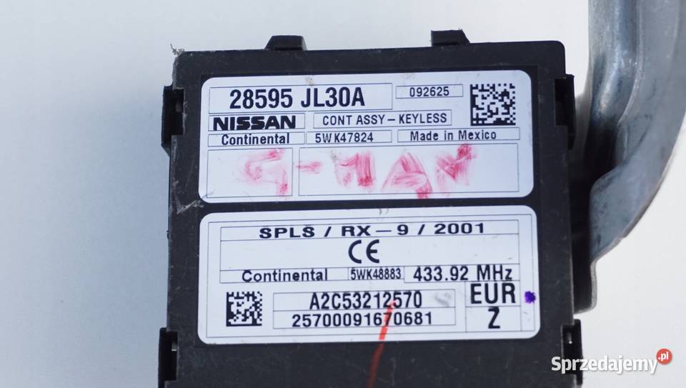 MODUŁ KEYLESS INFINITI QX70 G37 SEDAN COUPE 0814 Układ elektryczny Nowy Tomyśl sprzedam