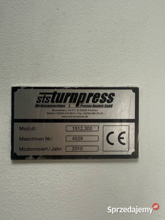 TOKARKA KARUZELOWA STS TURNPRESS 1512300 Produkcja Trzebunia