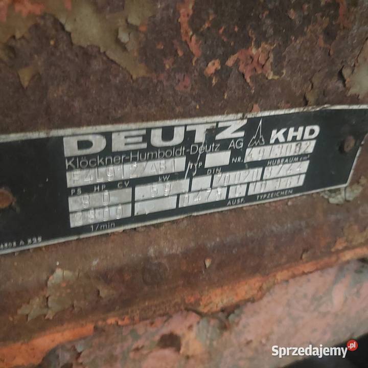 SILNIK DEUTZ F4L912AB1 59kw 80 4CYL KPL Pleszew