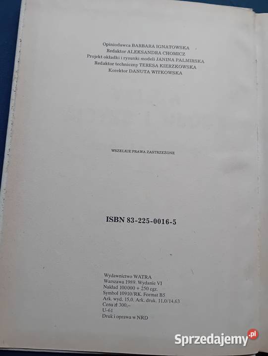 Zpfia HanusKulisy kroju i szycia Watra 1989 r Koźminek