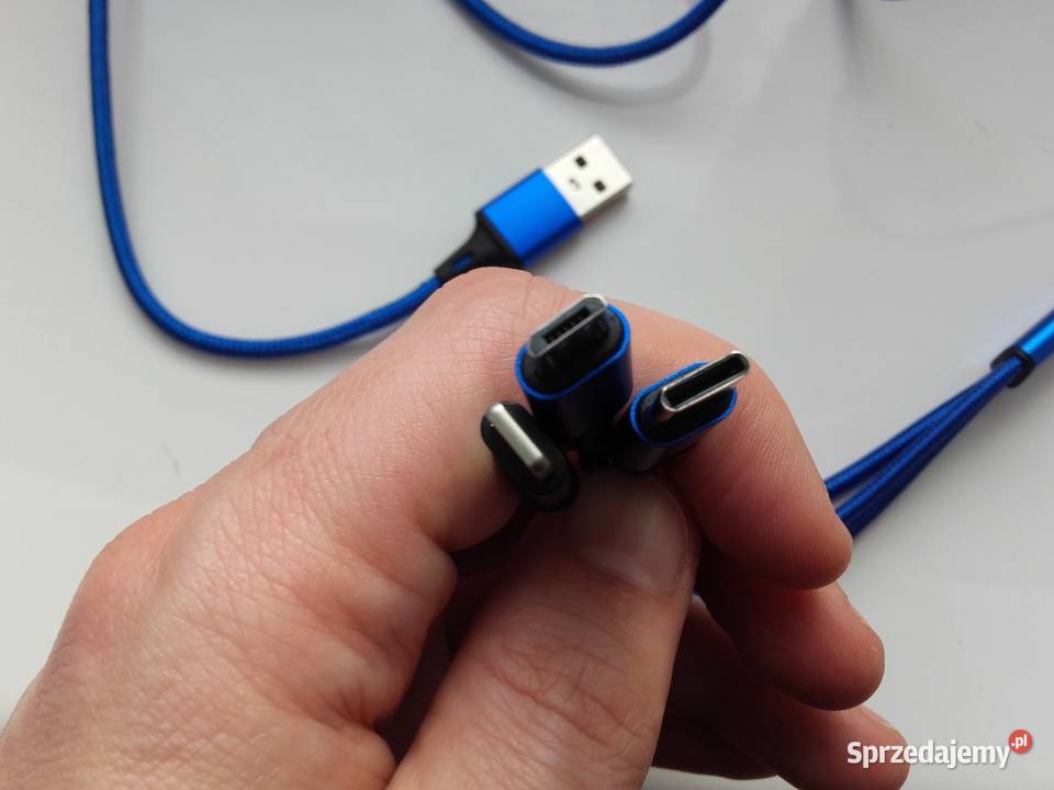 Kabel USB 3w1 USBC microUSB Lightning 115 Bydgoszcz