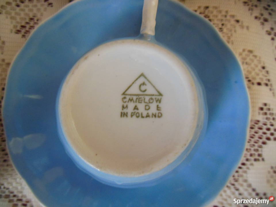 Filiżanki niebieskie ĆMIELÓW z czasów PRLu Kielce sprzedam
