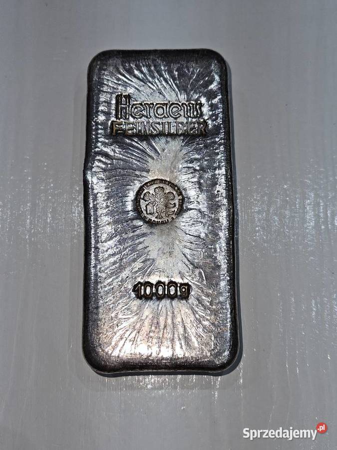 Sztabka srebra 1 1000g srebrna UMICORE 999 Antyki, Sztuka, Kolekcje mazowieckie Warszawa