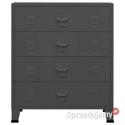 vidaXL Industrialna komoda antracytowa 78x40x93 Komody Warszawa