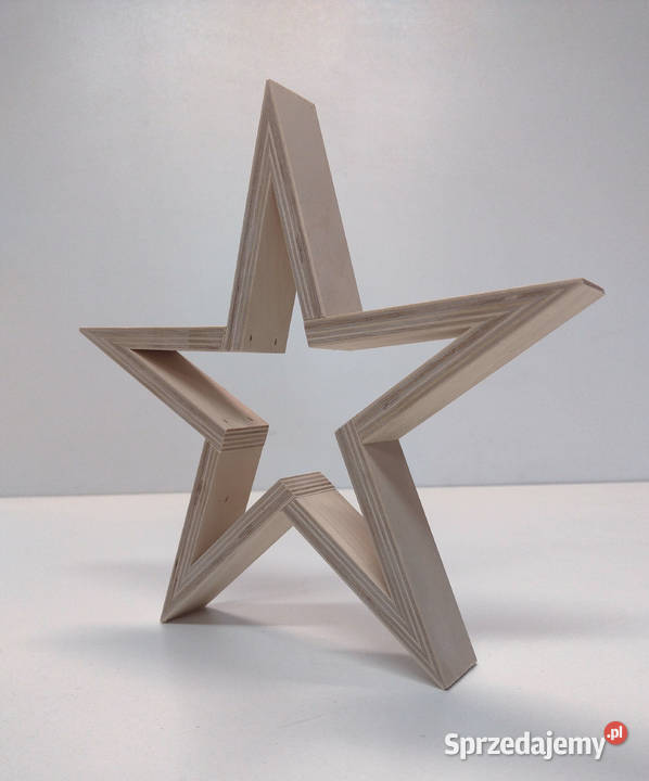 Drewniana Gwiazda Boże Narodzenie Dekoracja Baza Bytom
