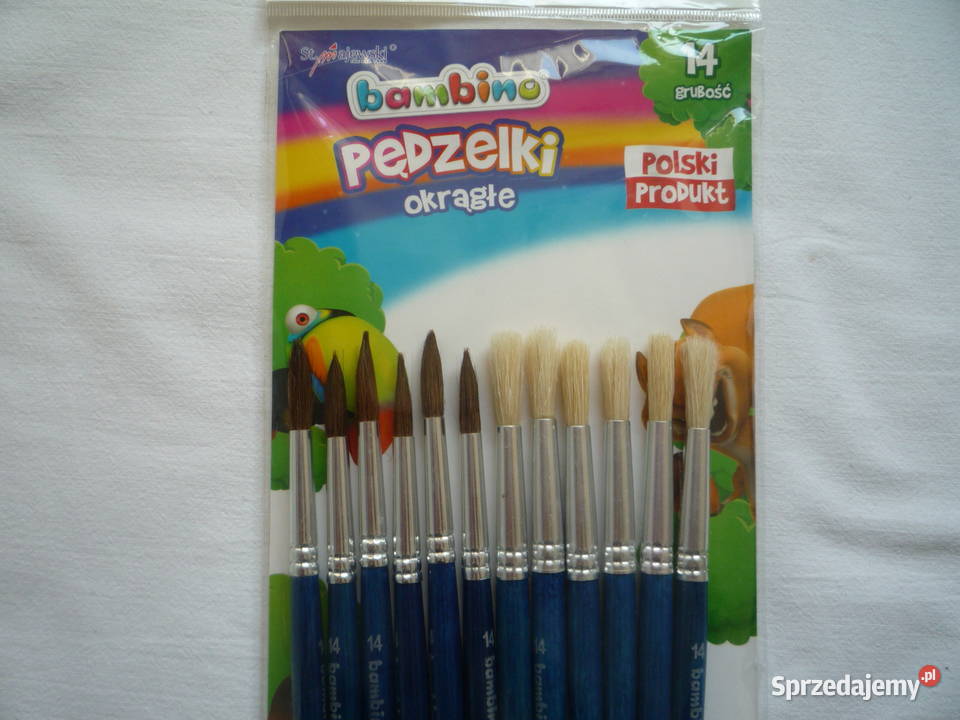12 sztuk Bambino Pędzelki okrągłe grubość 14 Szczecin