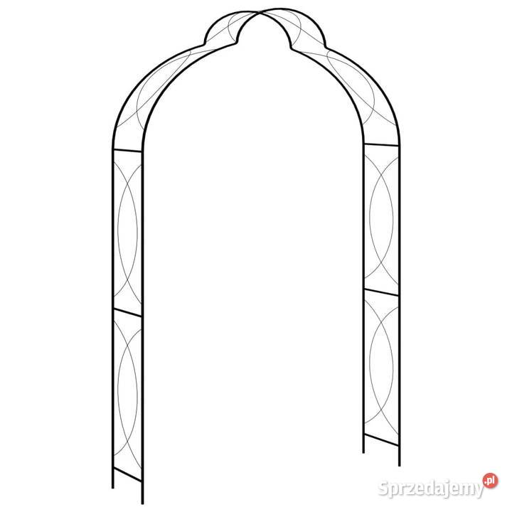 Pergola ogrodowa czarna 150x34x240 żelazna