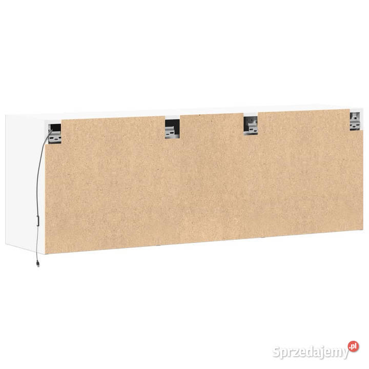 Ścienna szafka TV z LED biała 130x31x45 WM852299 Warszawa