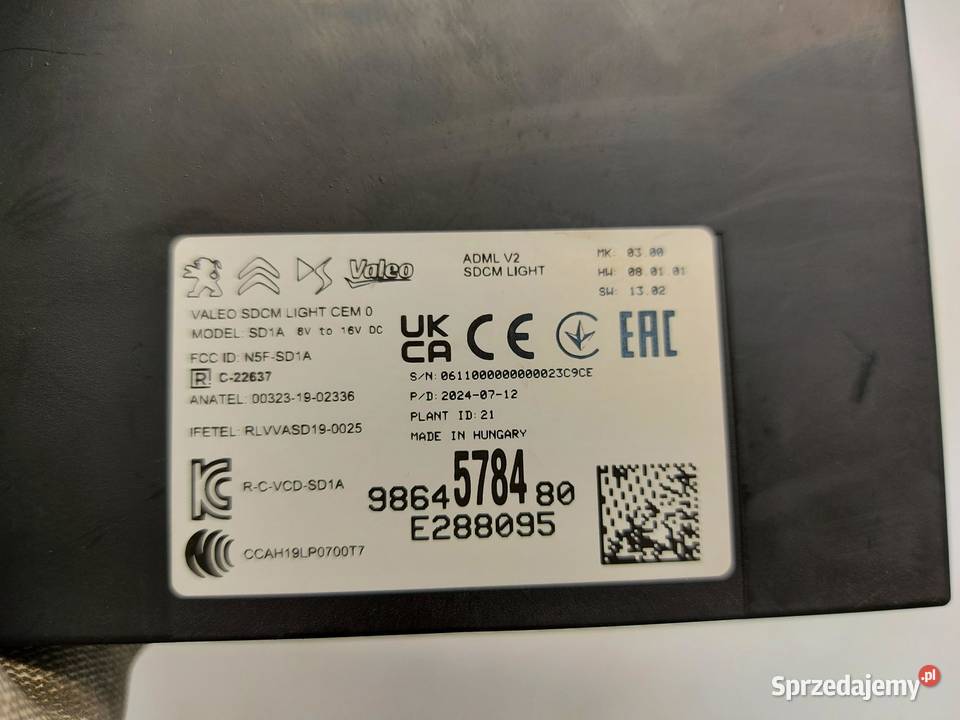 OPEL Grandland II Moduł sterownik lamp świateł