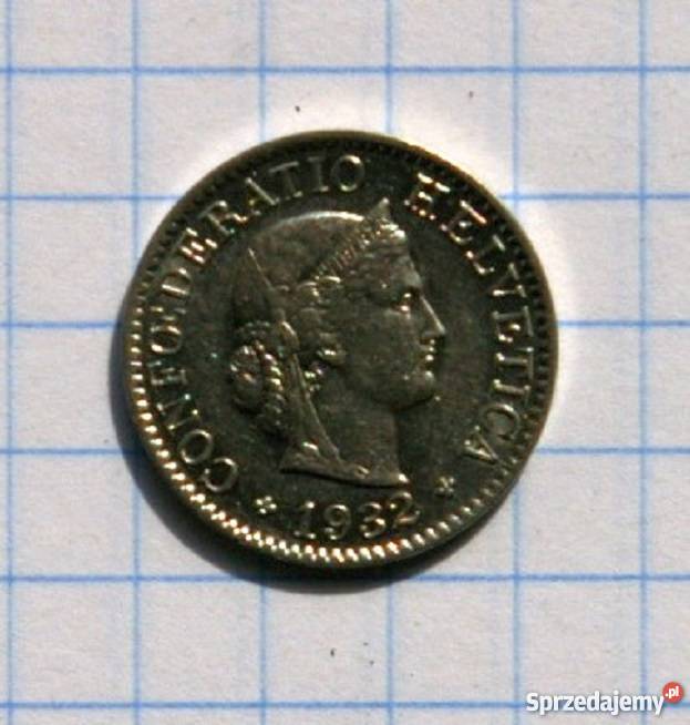 5 RAPPÓW 5 CENTYMÓW 1932 SZWAJCARIA