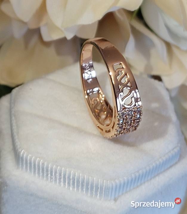 Pierścionek z cyrkoniami Różowe złoto 585 śląskie Gliwice