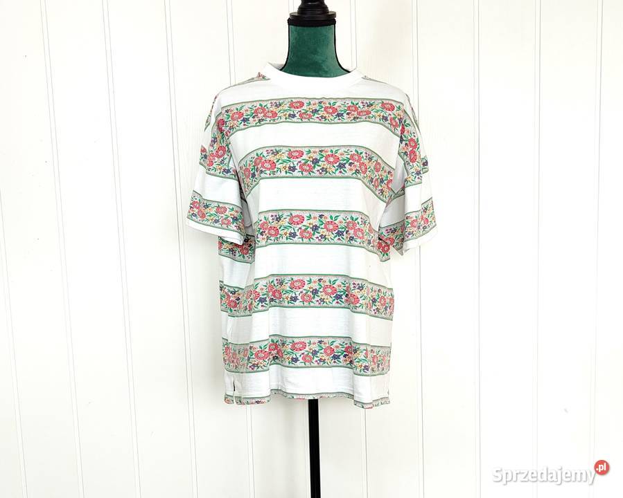 Bluzka tshirt Vero Moda oversize L 40 vintage biały Szczecin