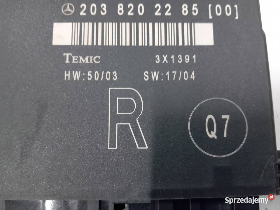 MODUŁ STEROWNIK DRZWI PRAWY TYŁ MERCEDES C W203 wyposażenie elektryczne