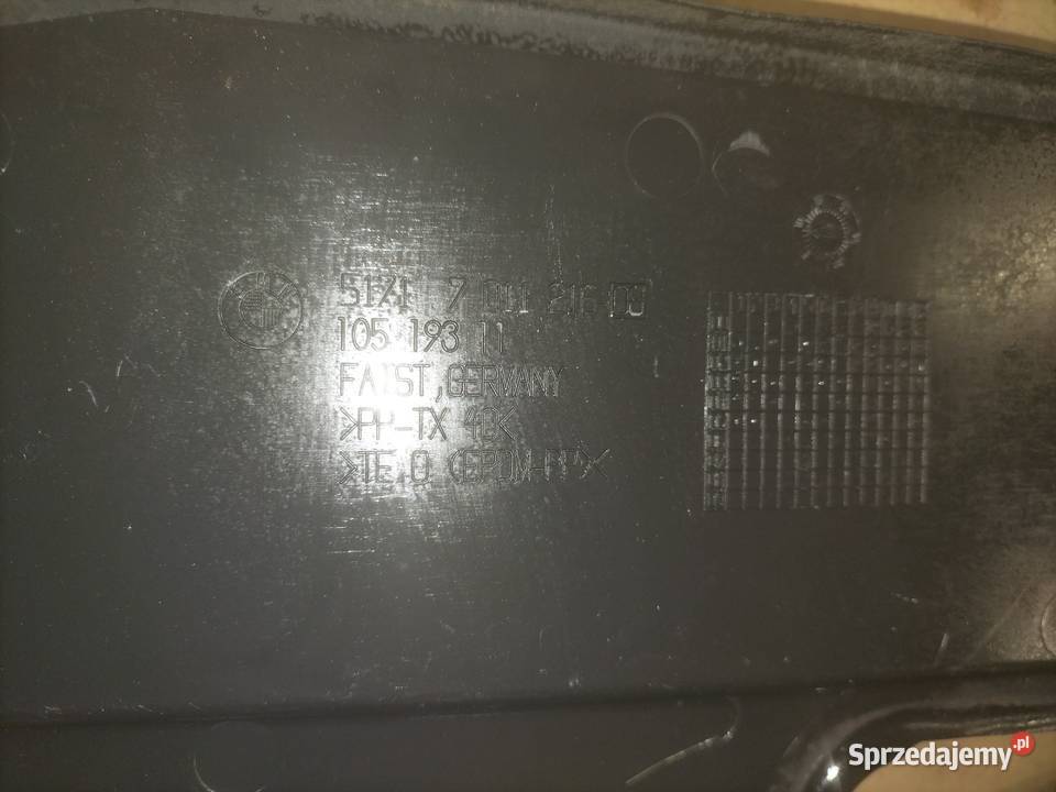 Kanał powietrza przedni prawy BMW E65 E66 Elementy wygłuszające Poręba