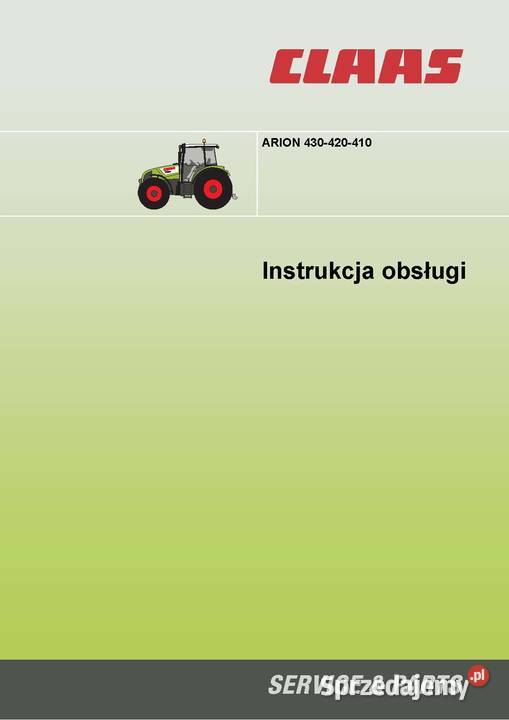 Claas ARION Instrukcja obsługi j polski wielkopolskie Szamotuły