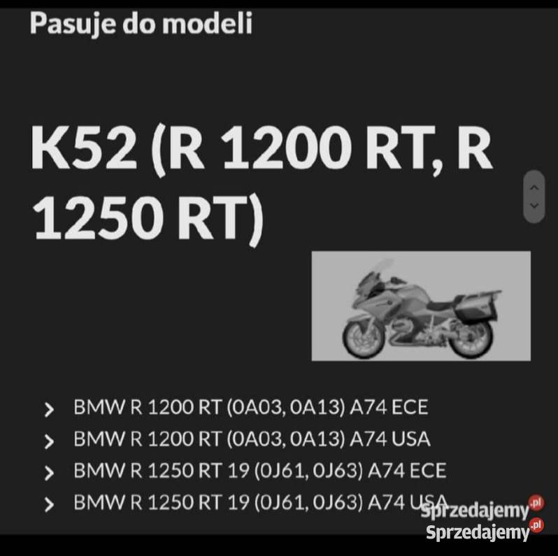 BMW R 1200 1250 RT K52 OEM OWIEWKA OSŁONA BOK wielkopolskie Nowy Tomyśl