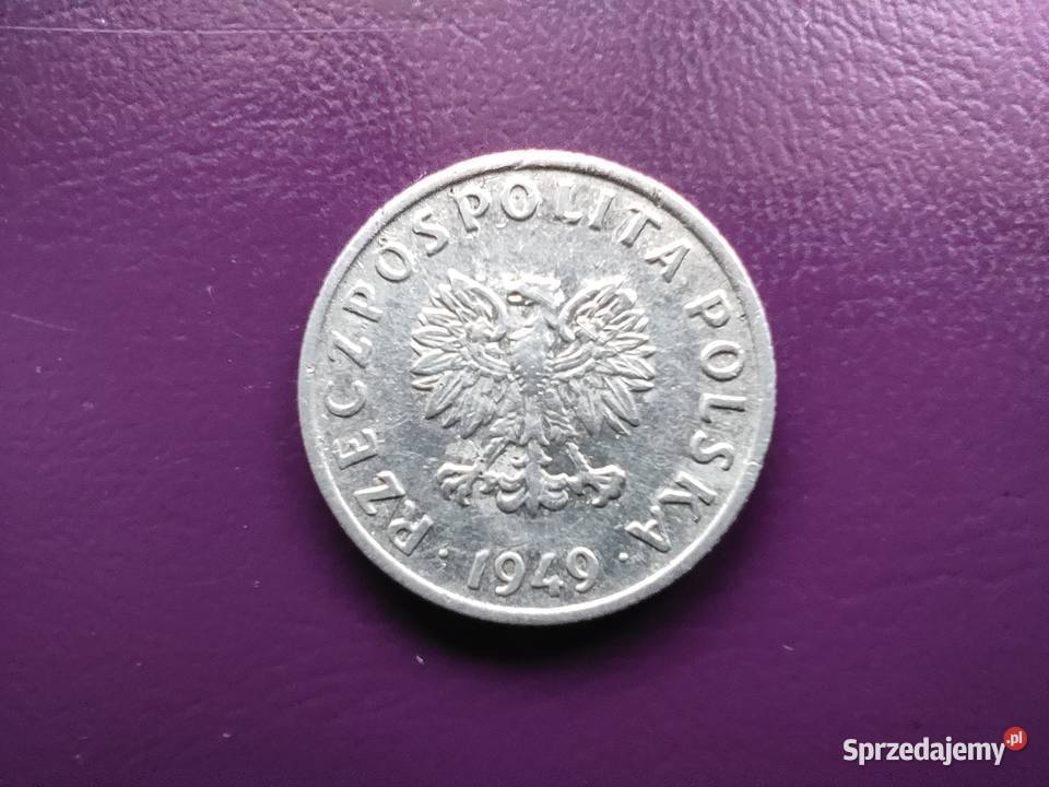 Moneta z PRLu 5 groszy 1949 Rzadka i ładna mazowieckie