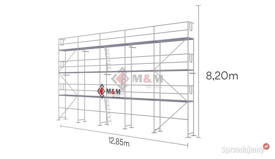 Rusztowanie 105 m2 używane o wymiarach 1285x82m Rusztowania Stare Siołkowice