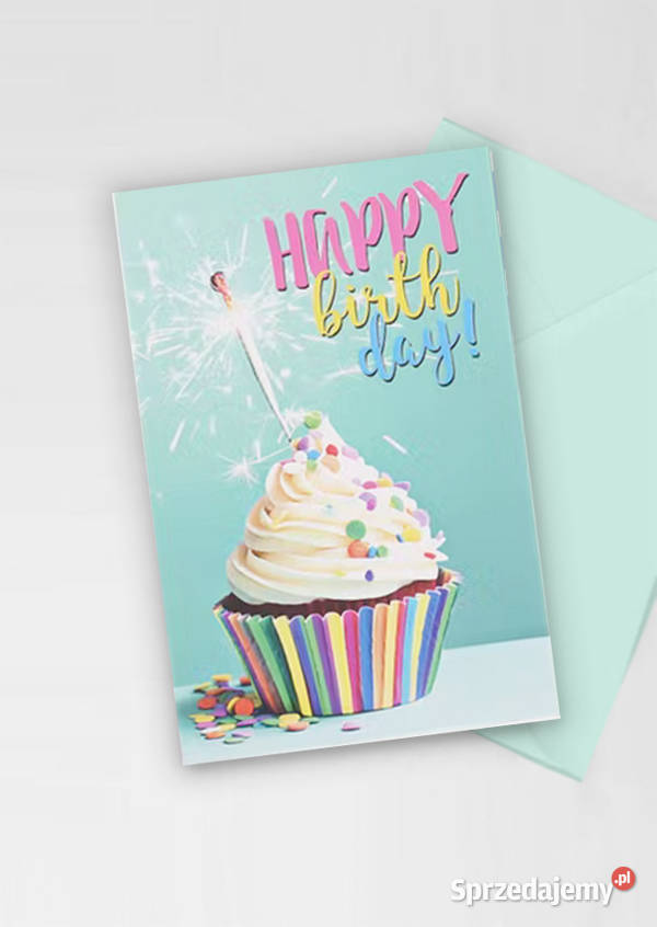 miętowa kartka urodzinowa ładne kartki na Białystok sprzedam