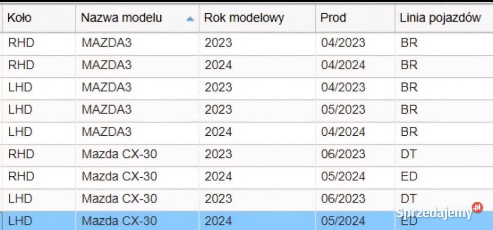 Czujnik NOx Mazda 3 CX30 Pyrzyce