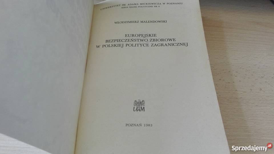 Europejskie bezpieczeństwo zbiorowe Malendowski Gdańsk sprzedam