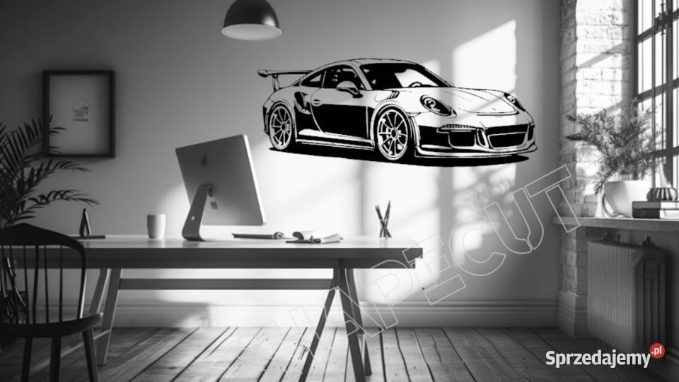 NAKLEJKA NA ŚCIANĘ PORSCHE 100 X 40 NALEPKA BEZ Olsztyn