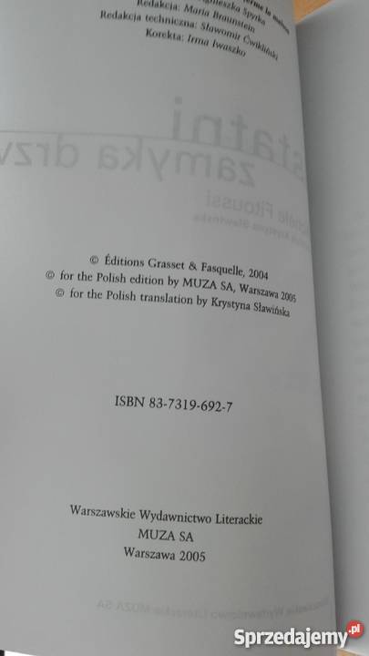 Ostatni zamyka drzwi Michle Fitoussi Gdańsk