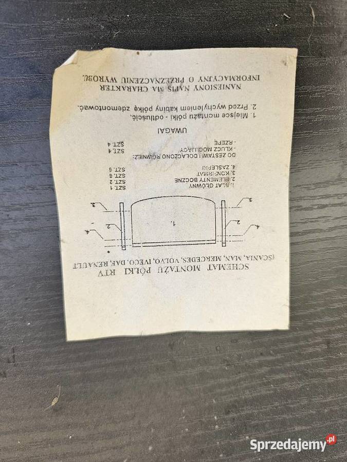 Półka na kokpit stolik TIR Volvo Sprzedam