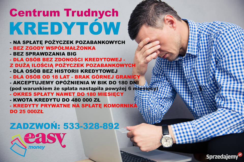 Trudne Kredyty Bankowe okres spłaty nawet 12 lat śląskie Katowice