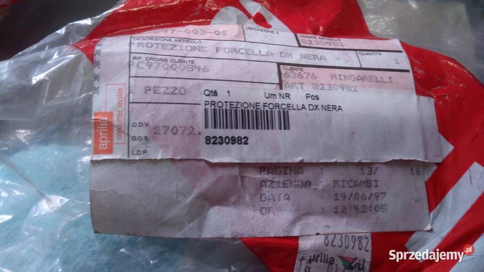 OBUDOWA OSŁONA zawieszenia lagi ORGINAŁ Aprilia podlaskie Bielsk Podlaski sprzedam