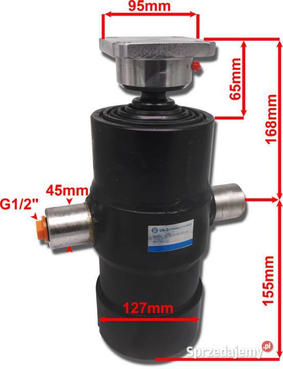 Siłownik Hydr Teleskop ST5 SKOK 875mm Kołyska Solec Kujawski