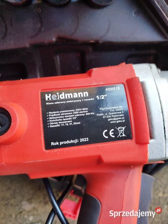 Sprzedam klucz udarowy przewodowy Heidmann Strzegom