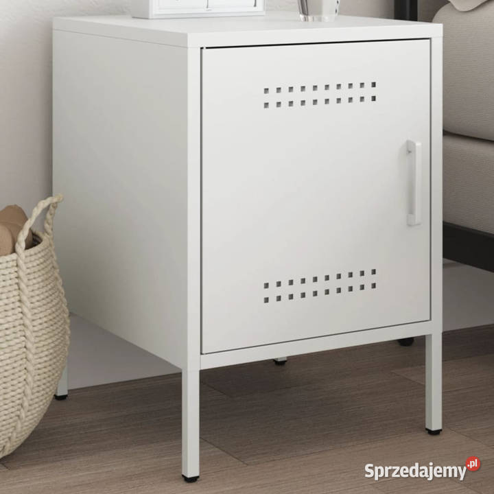 Szafka nocna biała 36x39x505 stal WM842920
