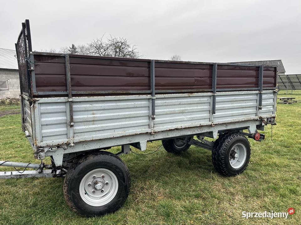 Rozrzutnik dwuosiowy dwutaśmowy przyczepa Ryki