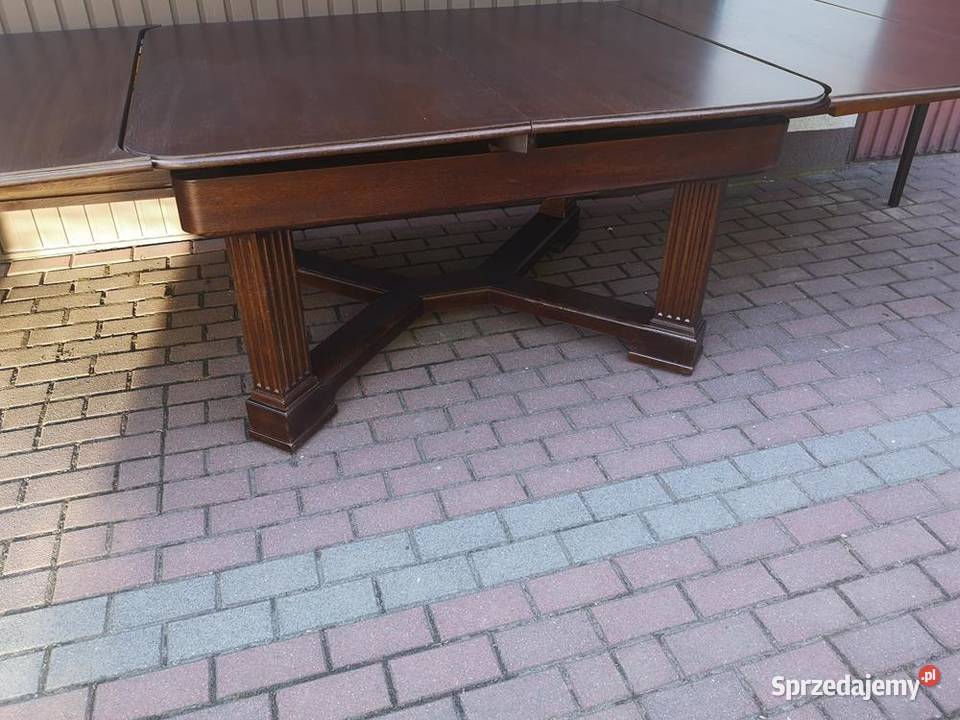 Stół Dębowy Duży Zgrabny 428 Antyk Stary wielkopolskie Swarzędz