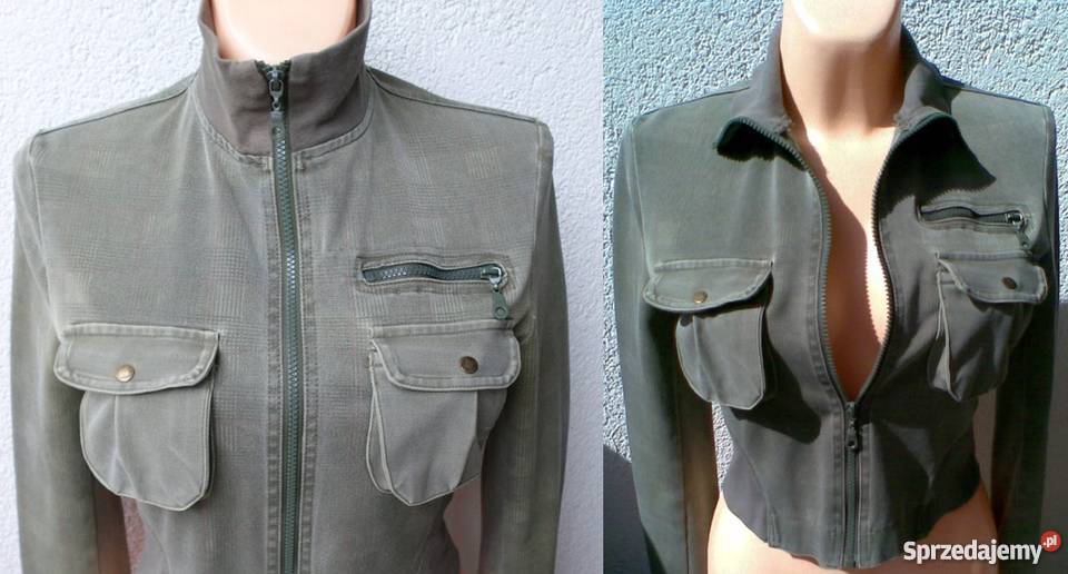 KRÓTKA KURTKA W KOLORZE KHAKI R 38 łódzkie Łódź