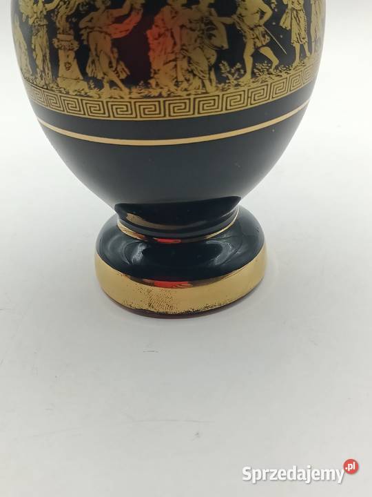 Wazon Grecja czarna ceramika 24 K Zamość sprzedam