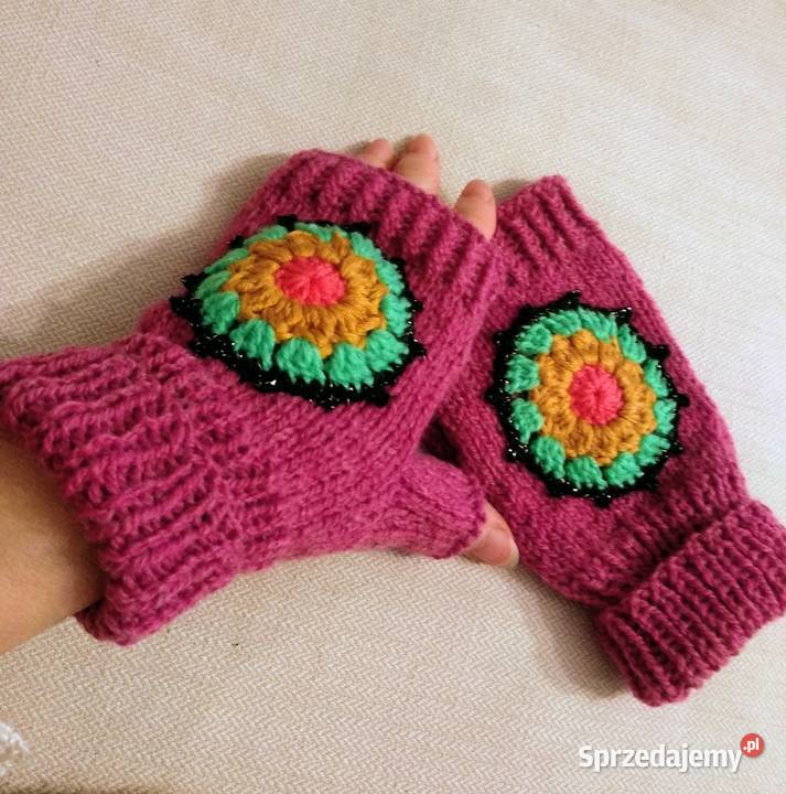 Rękawiczki mitenki różowe Uniseks Warszawa