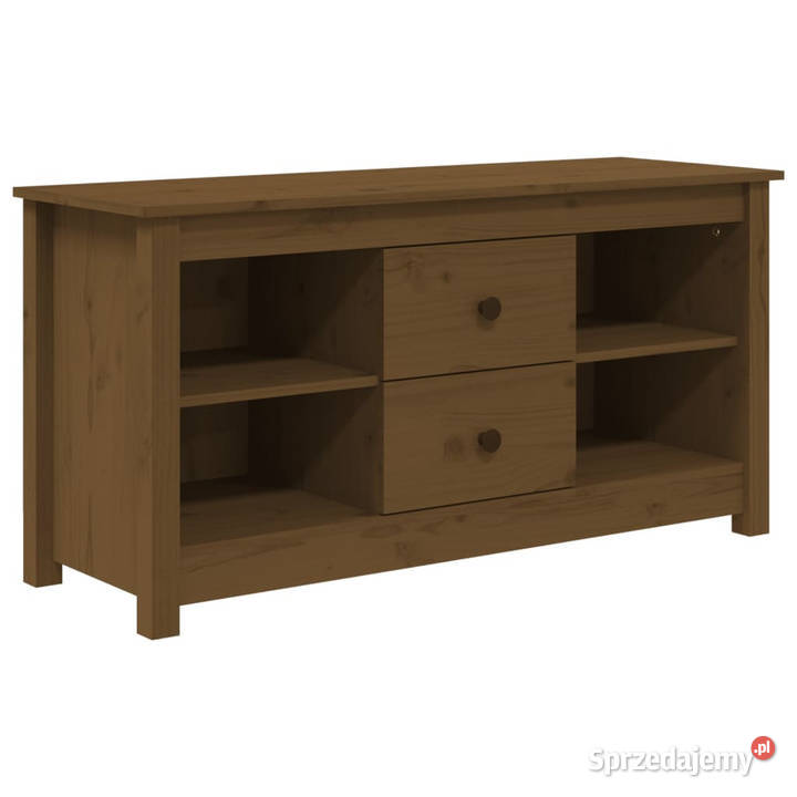 Szafka pod TV miodowy brąz 103x365x52 drewno RTV mazowieckie Warszawa
