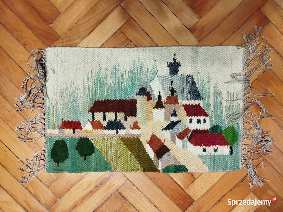 Kilimek z domkami i drzewami w stylu małopolskie Kraków