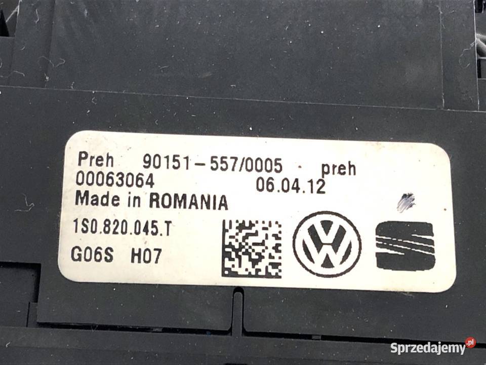 PANEL STEROWANIA NAWIEWU VW UP 1S0820045T podkarpackie