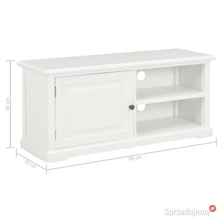 vidaXL Szafka pod TV biała 90x30x40 drewniana