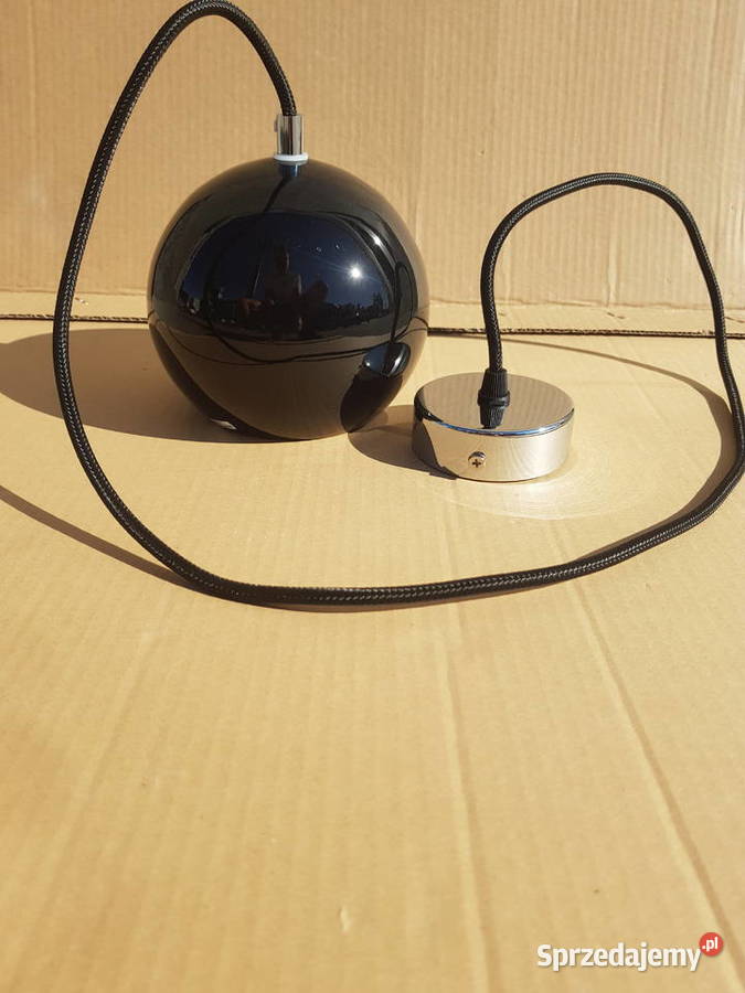 Lampa wisząca KULKA KULA 15 CZARNY połysk szkło Warszawa