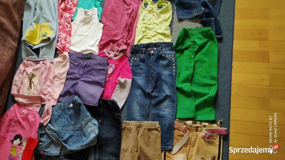 ubrania dziewczęce rozmiar 110 116 paka ubrań 42 dziewczynka wielkopolskie Poznań sprzedam