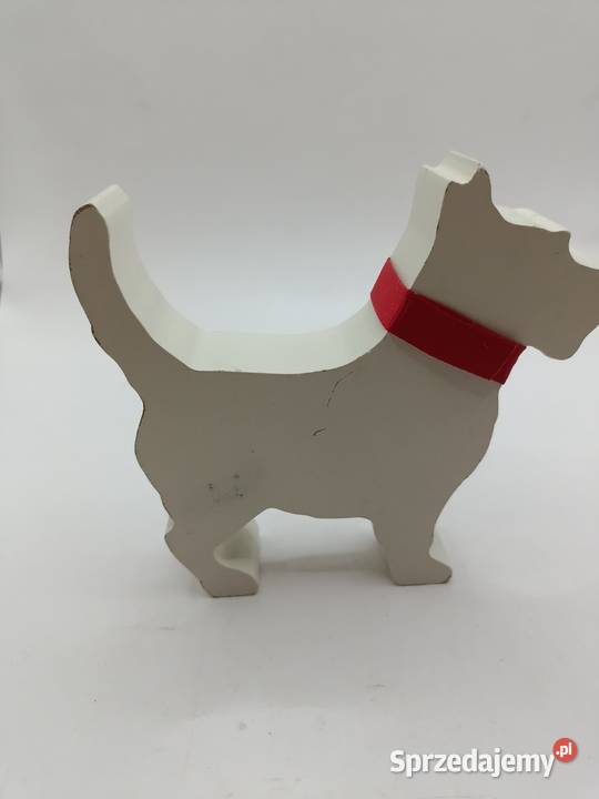 Mała drewniana figurka pies west terier cacuszko Zamość sprzedam