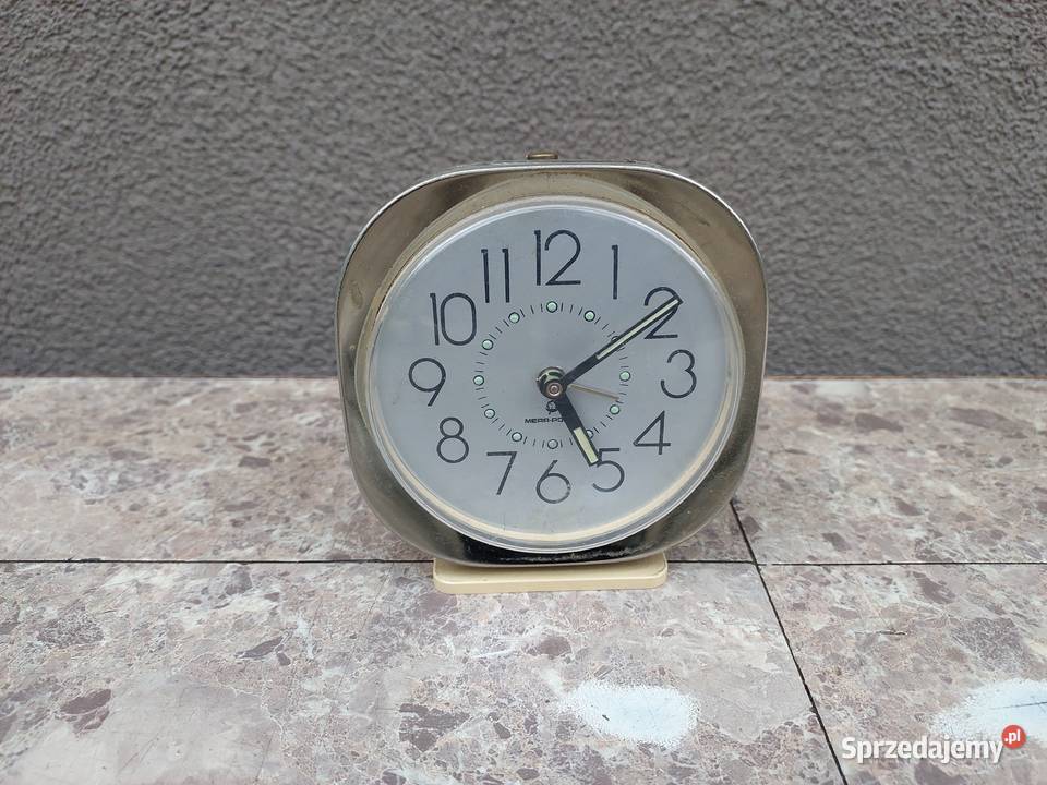 Stary budzik Mera Poltik sprawny Timex Waterbury metal Tczew