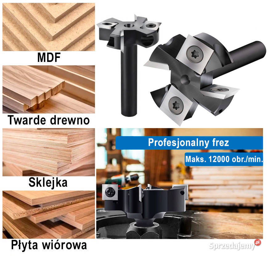 Frez do planowania płaszczyzn 381mm uchwyt 8mm podkarpackie Krosno