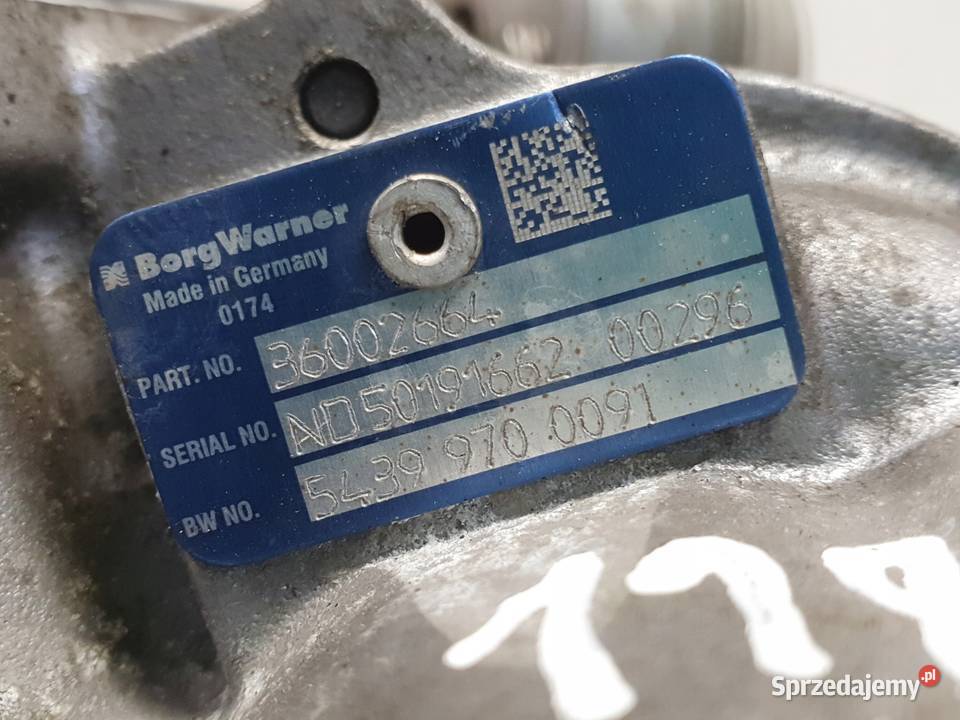 TURBOSPRĘŻARKA Volvo XC60 24 D5 turbo 36002664 osobowe lubelskie Chełm